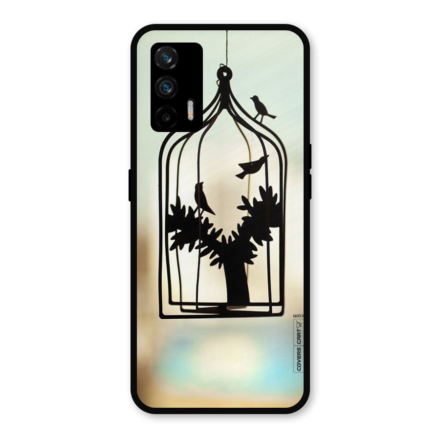 Beautiful Pegion Cage Metal Back Case for Realme GT 5G