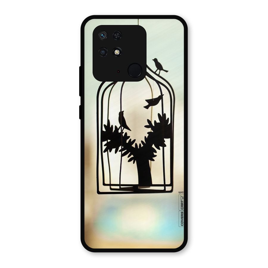 Beautiful Pegion Cage Metal Back Case for Redmi 10 Power
