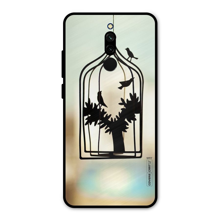 Beautiful Pegion Cage Metal Back Case for Redmi 8