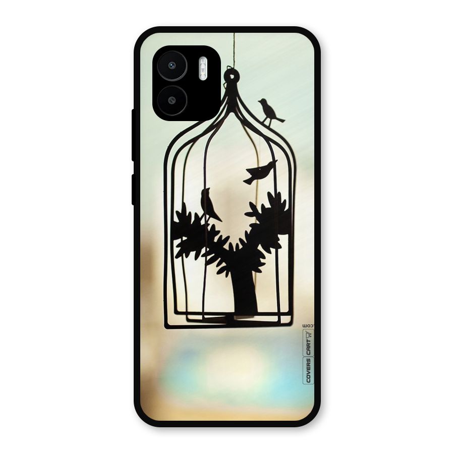 Beautiful Pegion Cage Metal Back Case for Redmi A2
