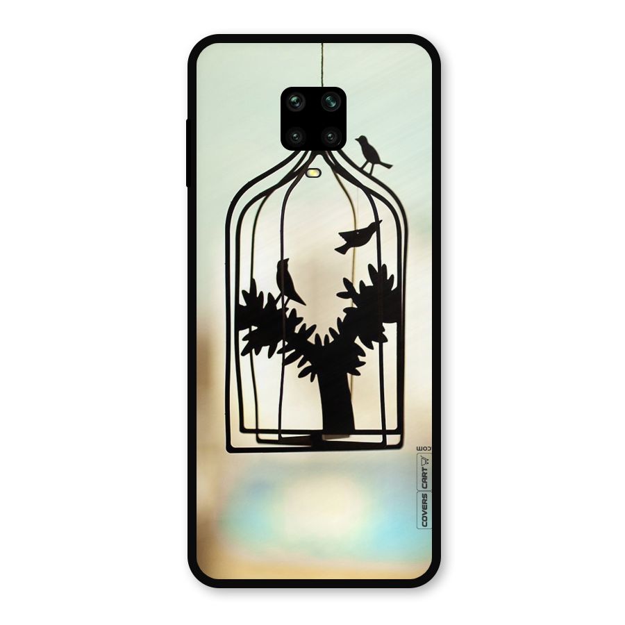 Beautiful Pegion Cage Metal Back Case for Redmi Note 9 Pro