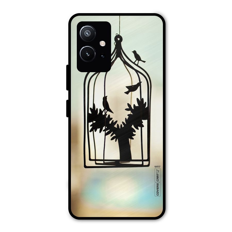 Beautiful Pegion Cage Metal Back Case for Vivo T1 5G