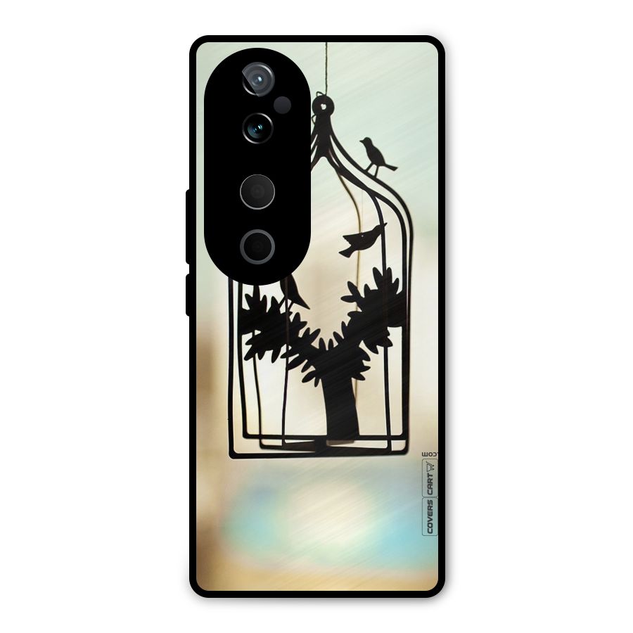 Beautiful Pegion Cage Metal Back Case for Vivo T3 Ultra
