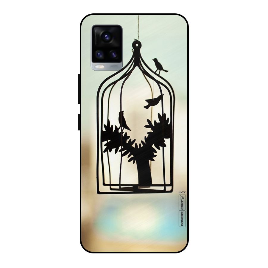Beautiful Pegion Cage Metal Back Case for Vivo V20 2021