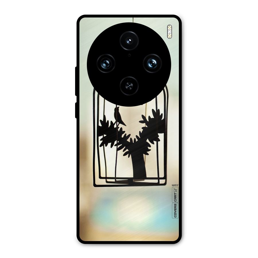 Beautiful Pegion Cage Metal Back Case for Vivo X100 Pro