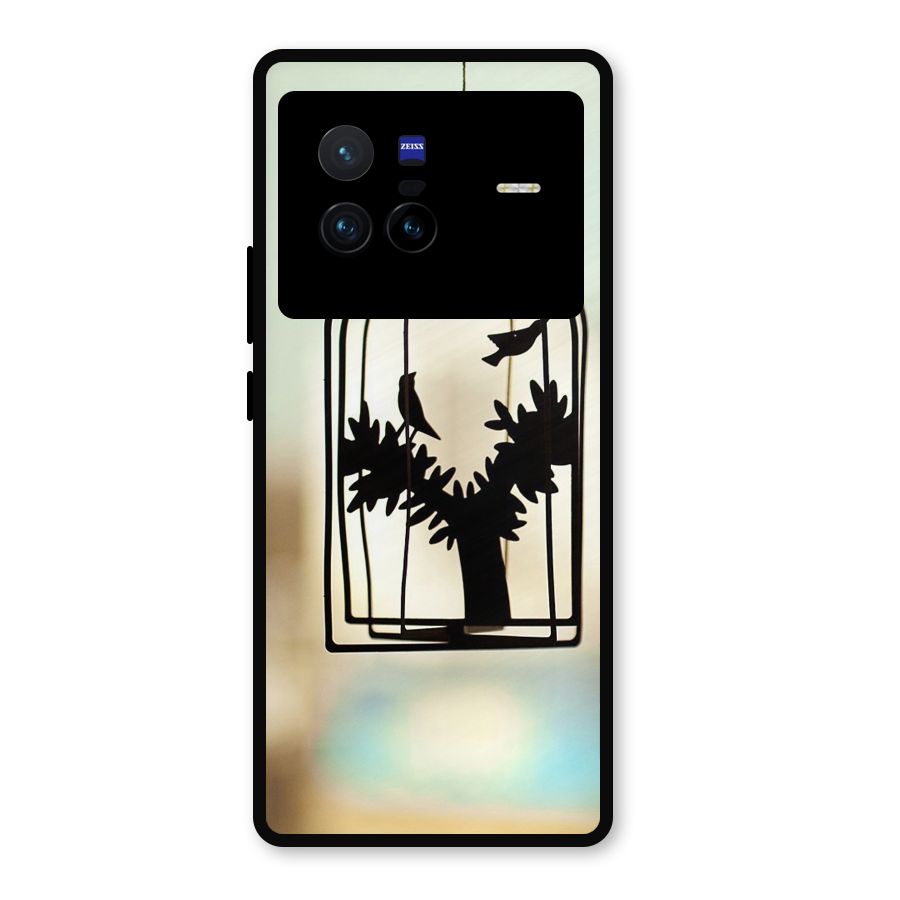 Beautiful Pegion Cage Metal Back Case for Vivo X80