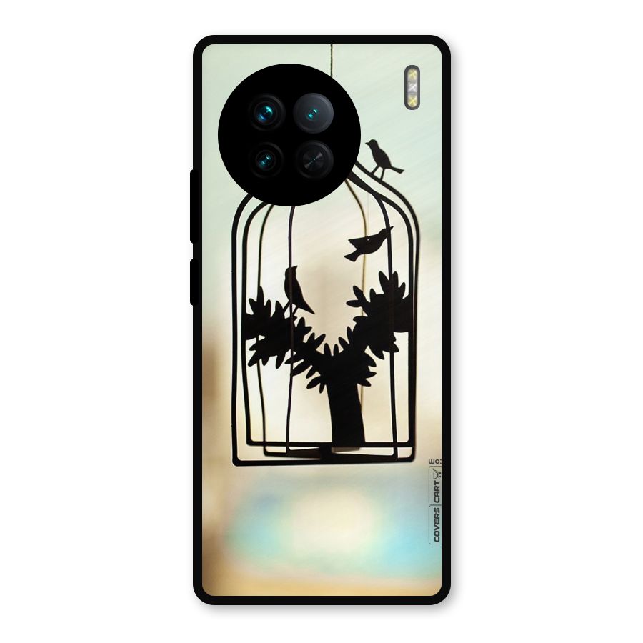 Beautiful Pegion Cage Metal Back Case for Vivo X90