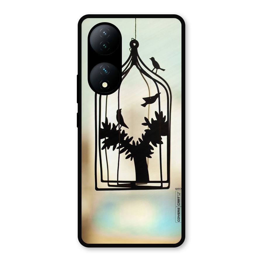 Beautiful Pegion Cage Metal Back Case for Vivo Y100a