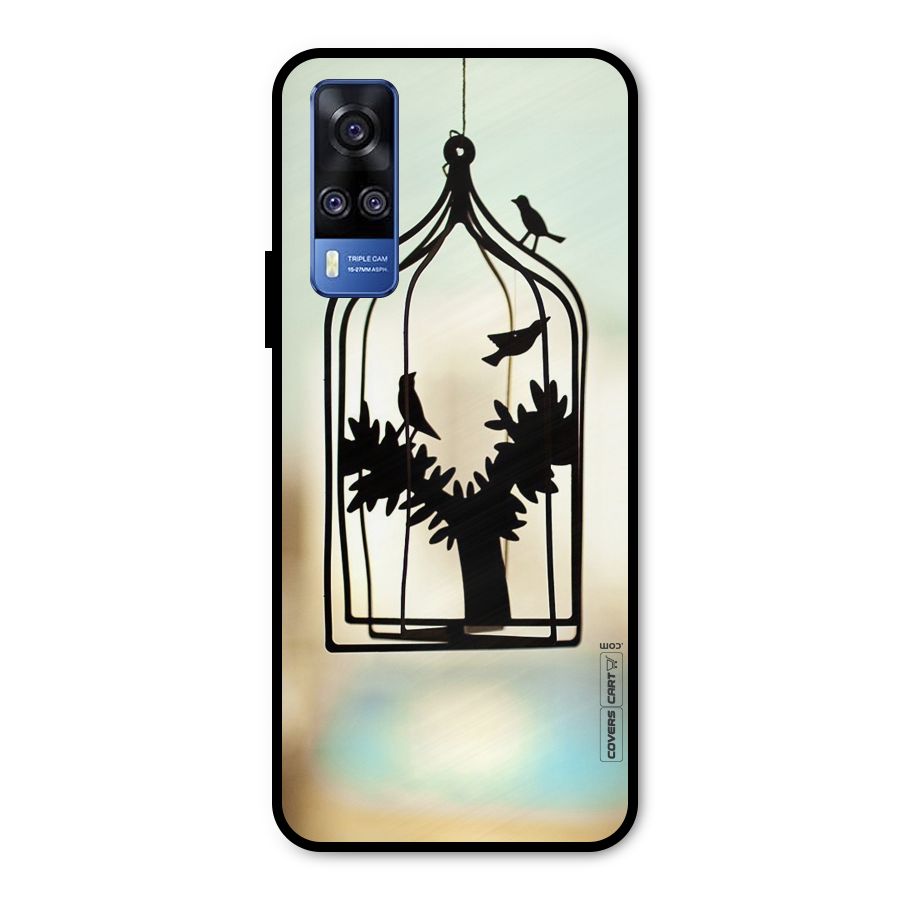 Beautiful Pegion Cage Metal Back Case for Vivo Y51A