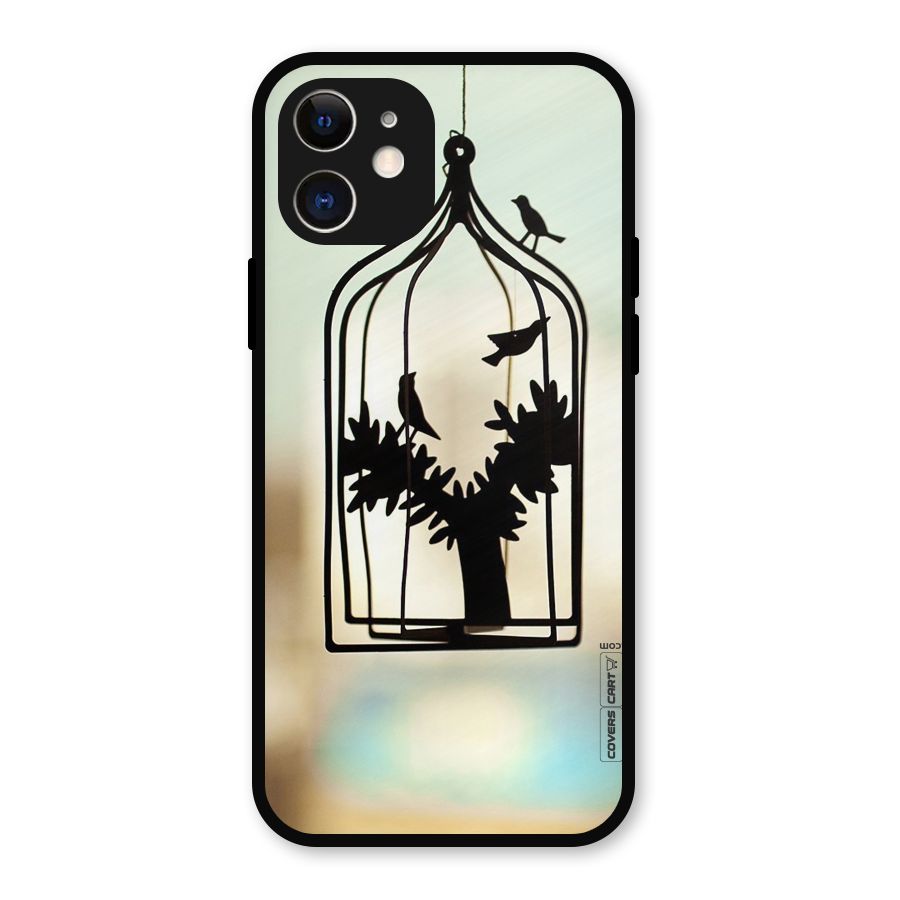 Beautiful Pegion Cage Metal Back Case for iPhone 12