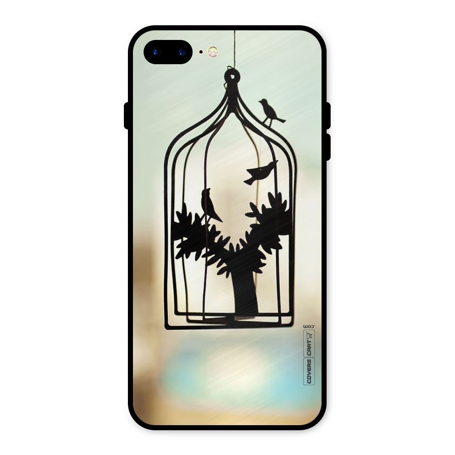 Beautiful Pegion Cage Metal Back Case for iPhone 8 Plus