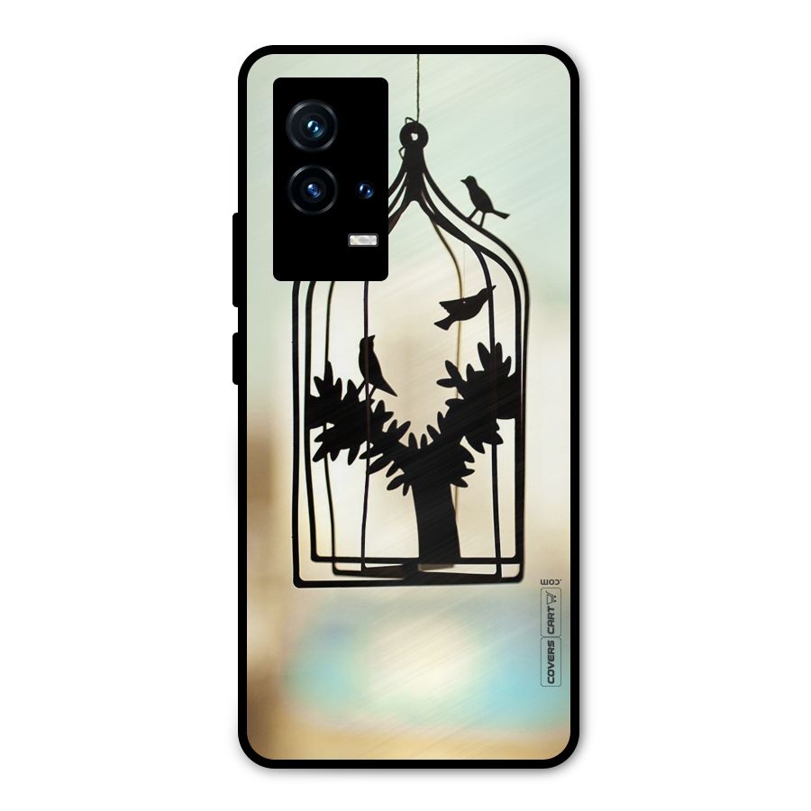 Beautiful Pegion Cage Metal Back Case for iQOO 9 5G