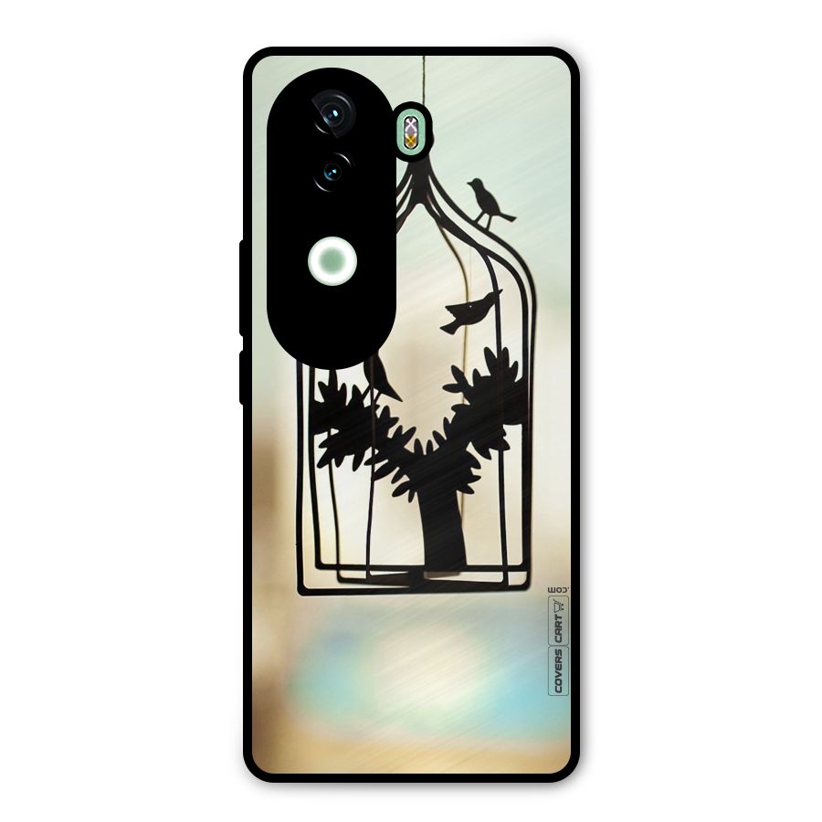 Beautiful Pegion Cage Metal Back Case for iQOO Z9s