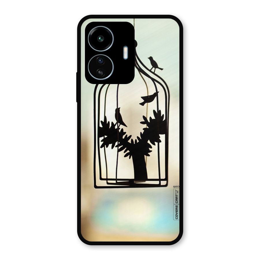 Beautiful Pegion Cage Metal Back Case for vivo iQOO Z6 Lite 5G