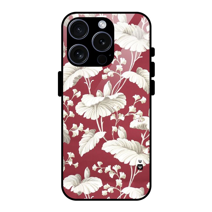 Beautiful Petals Glass Back Case for iPhone 15 Pro