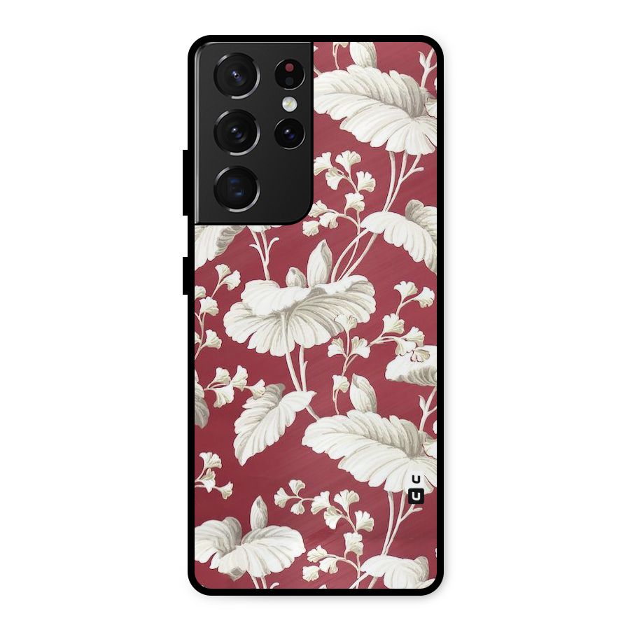 Beautiful Petals Metal Back Case for Galaxy S21 Ultra 5G