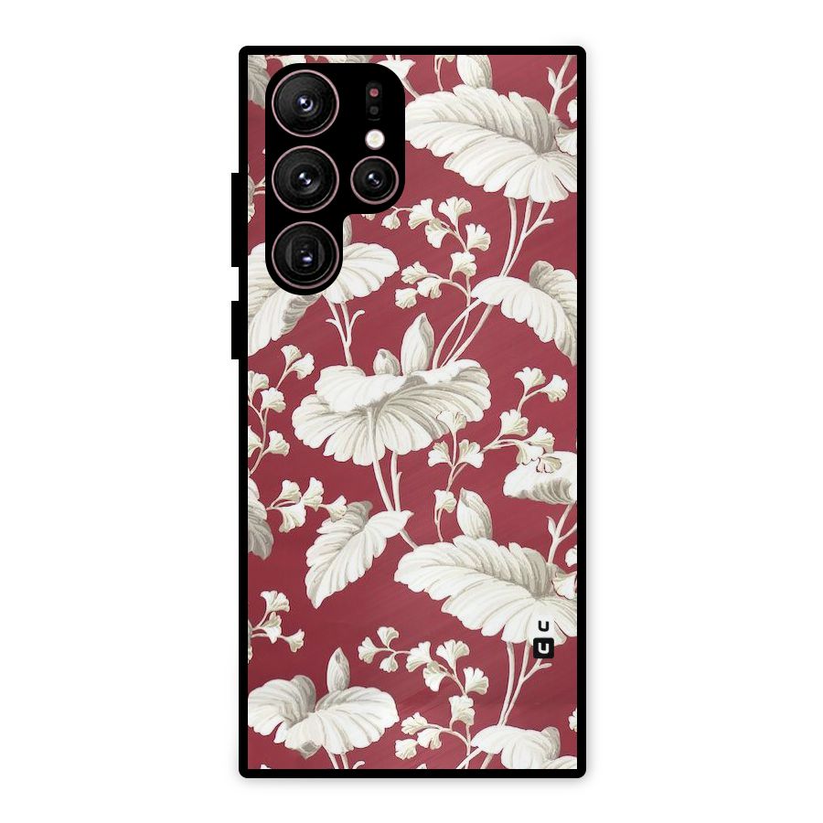 Beautiful Petals Metal Back Case for Galaxy S22 Ultra 5G