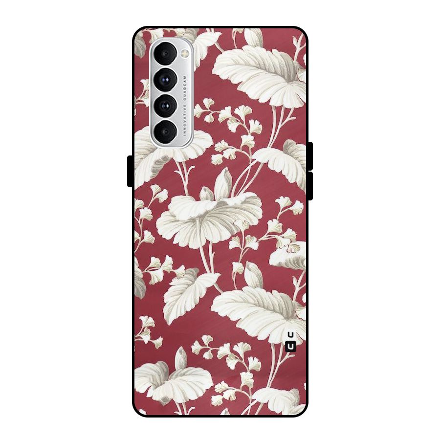 Beautiful Petals Metal Back Case for Oppo Reno4 Pro