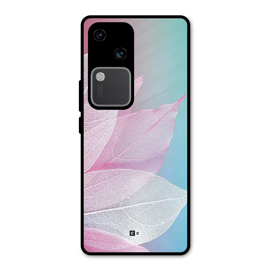 Beautiful Petals Vibes Metal Back Case for Vivo V30 Pro