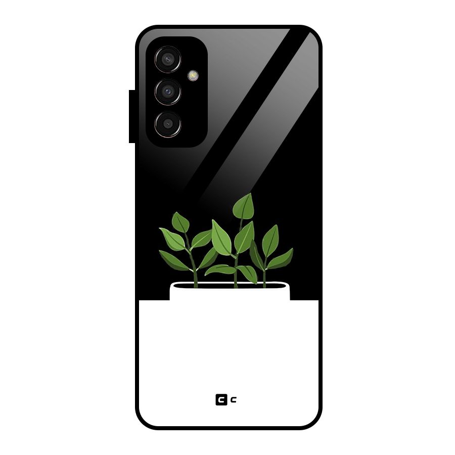 Beautiful Plant Pot Minimalistic Glass Back Case for Galaxy F13