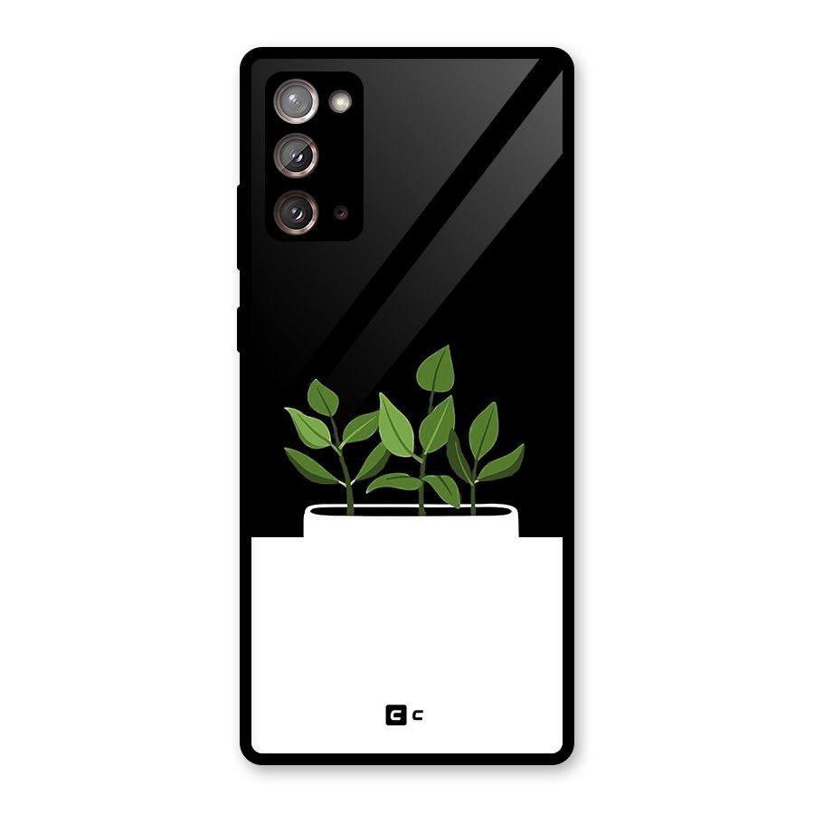 Beautiful Plant Pot Minimalistic Glass Back Case for Galaxy Note 20