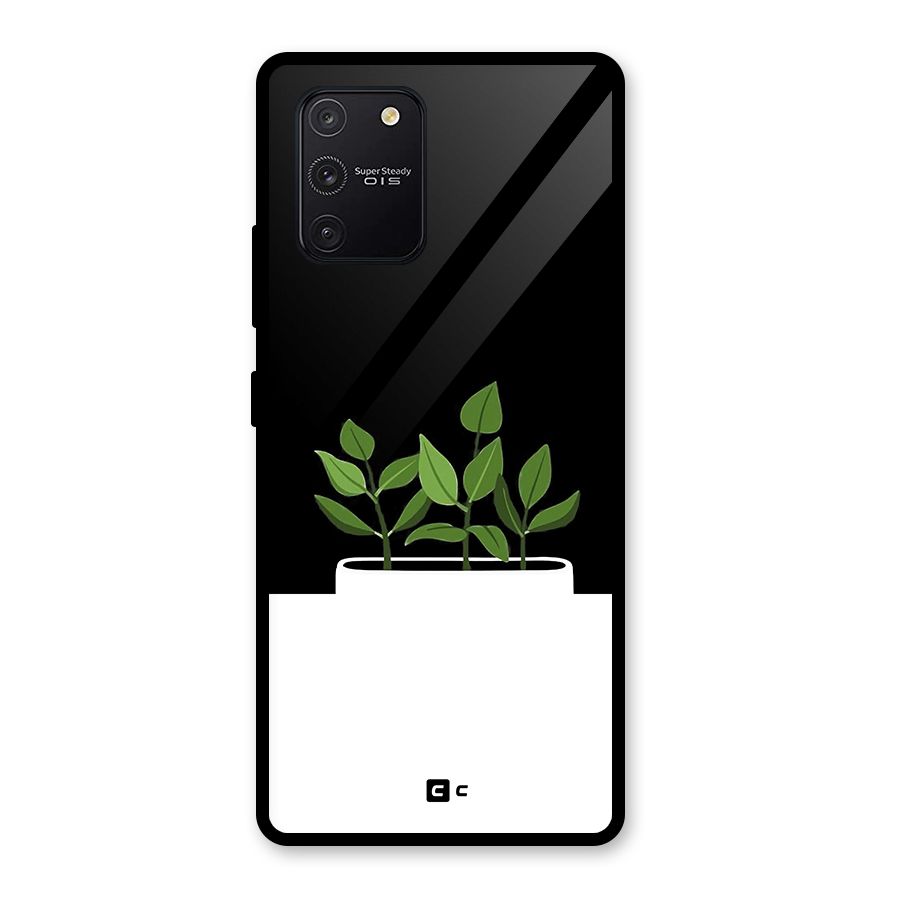 Beautiful Plant Pot Minimalistic Glass Back Case for Galaxy S10 Lite