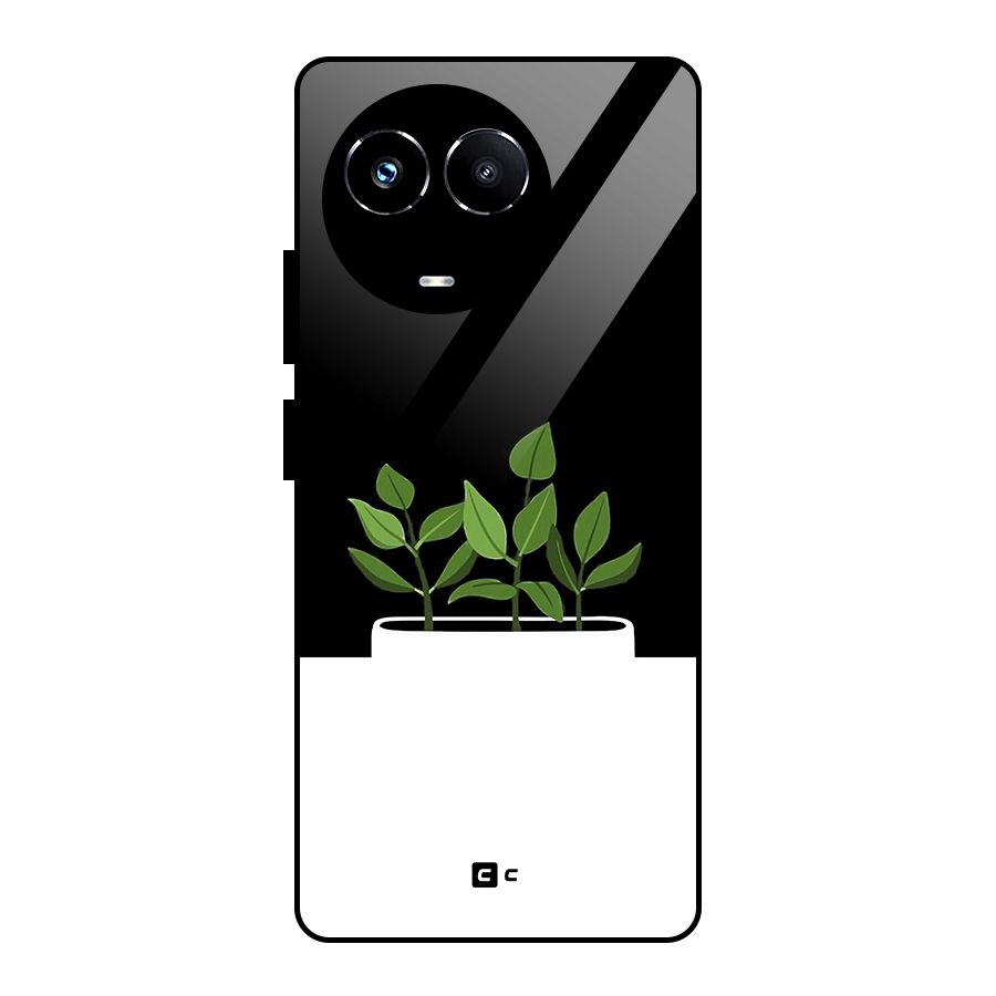 Beautiful Plant Pot Minimalistic Glass Back Case for Realme Narzo 60X