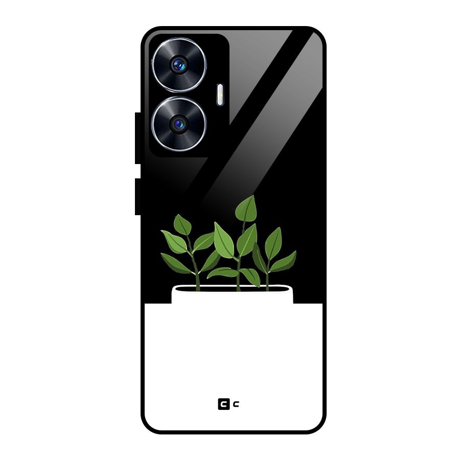 Beautiful Plant Pot Minimalistic Glass Back Case for Realme Narzo N55