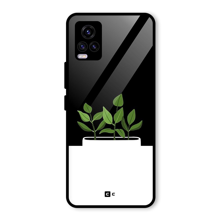 Beautiful Plant Pot Minimalistic Glass Back Case for Vivo V20 2021
