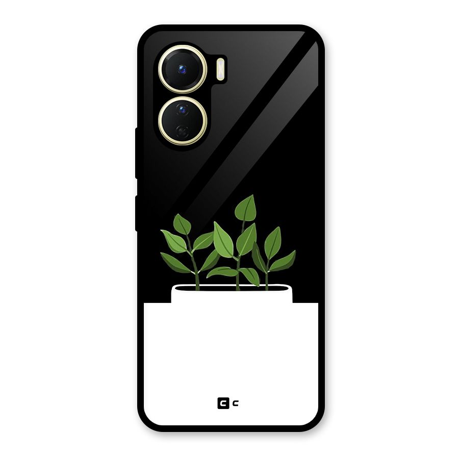 Beautiful Plant Pot Minimalistic Glass Back Case for Vivo Y56