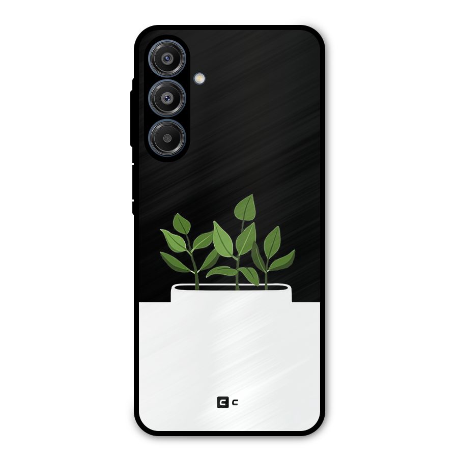 Beautiful Plant Pot Minimalistic Metal Back Case for Galaxy A16 5G