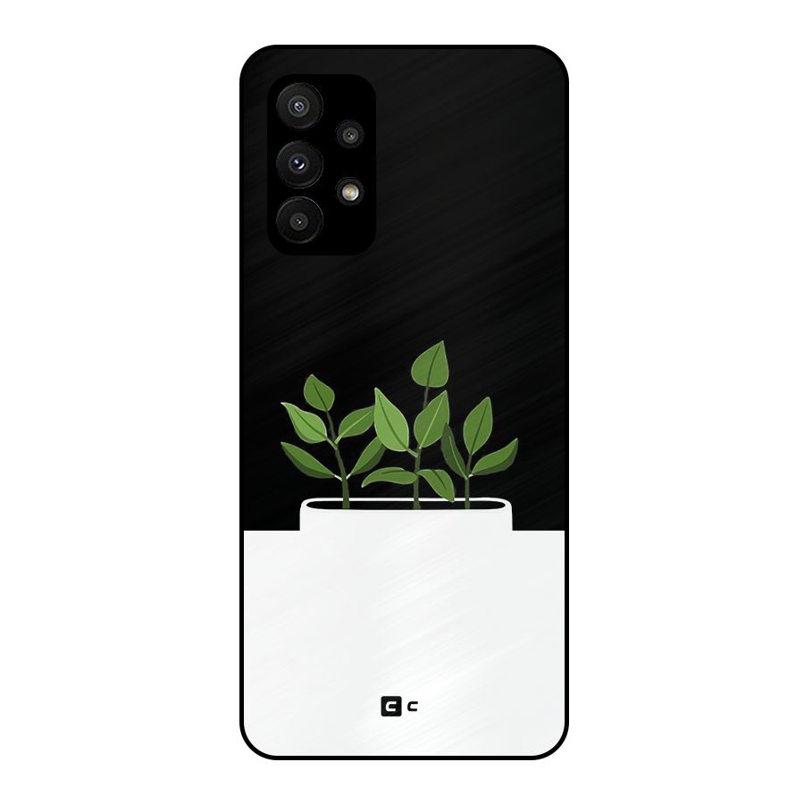 Beautiful Plant Pot Minimalistic Metal Back Case for Galaxy A23
