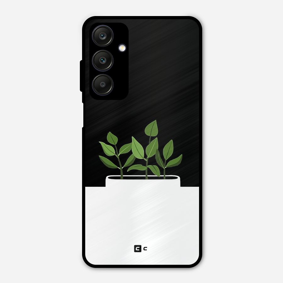 Beautiful Plant Pot Minimalistic Metal Back Case for Galaxy A25 5G