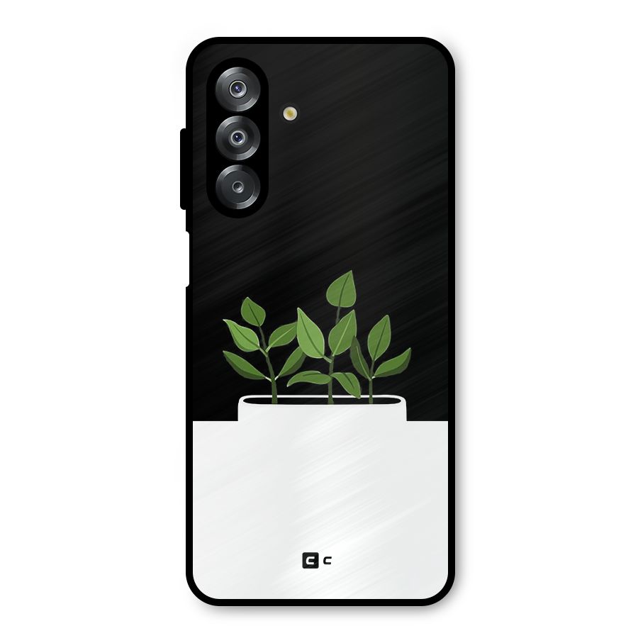 Beautiful Plant Pot Minimalistic Metal Back Case for Galaxy A26