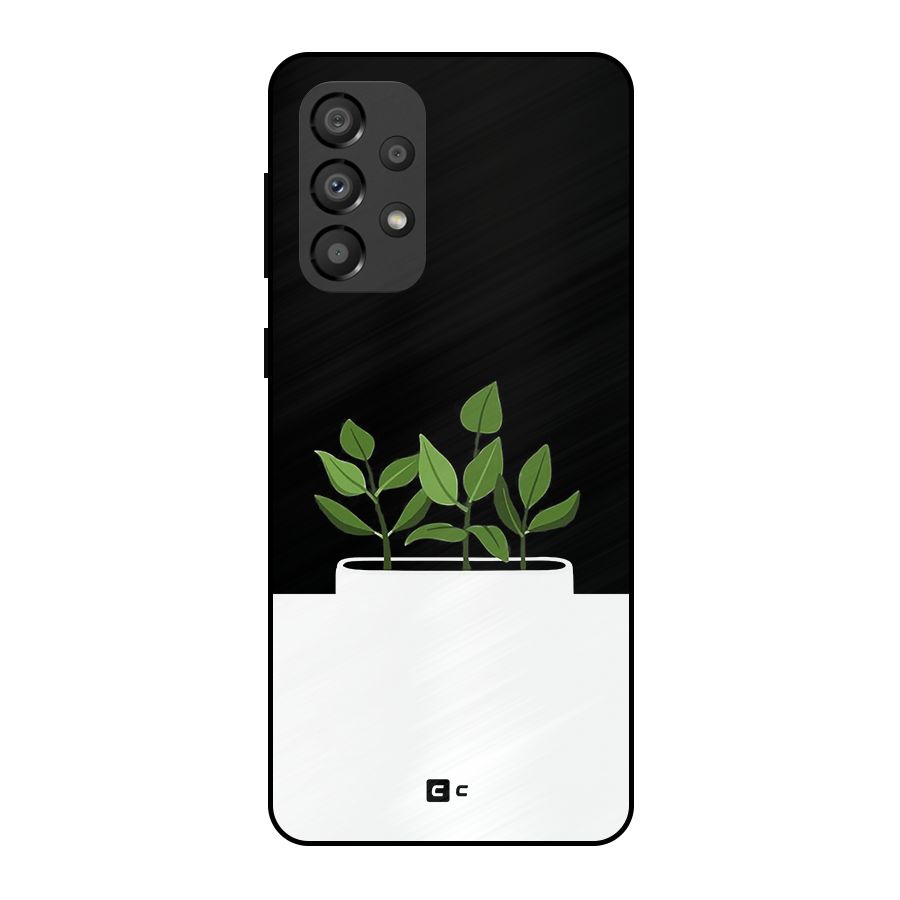 Beautiful Plant Pot Minimalistic Metal Back Case for Galaxy A33 5G