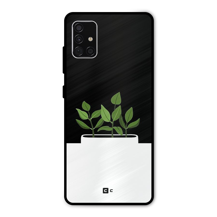 Beautiful Plant Pot Minimalistic Metal Back Case for Galaxy A51