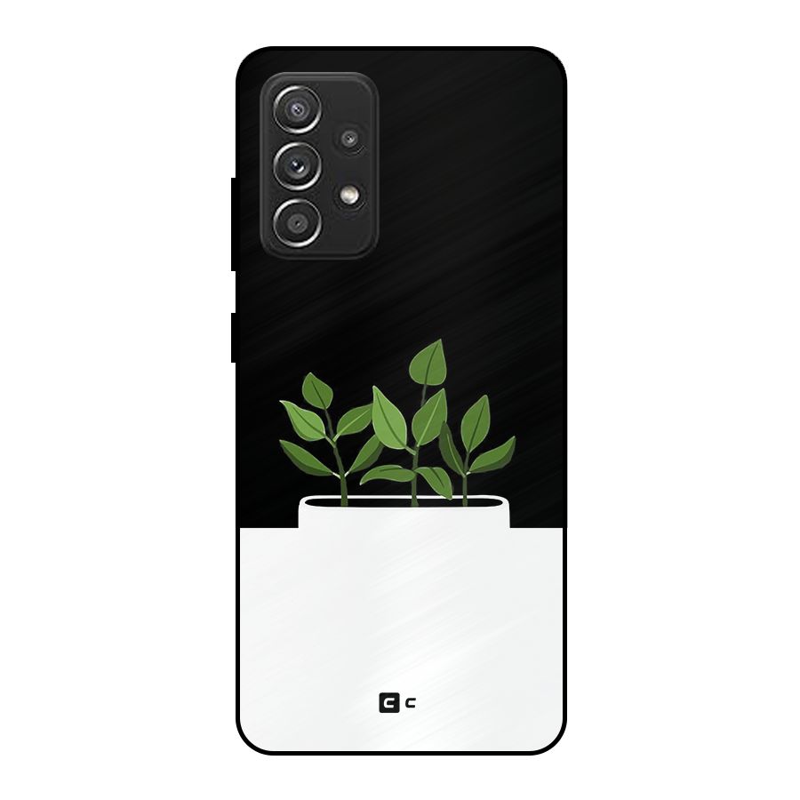 Beautiful Plant Pot Minimalistic Metal Back Case for Galaxy A52s 5G