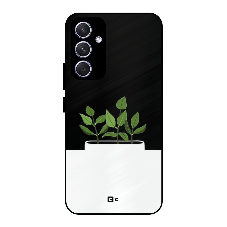 Beautiful Plant Pot Minimalistic Metal Back Case for Galaxy A54