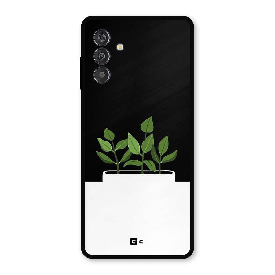 Beautiful Plant Pot Minimalistic Metal Back Case for Galaxy F13