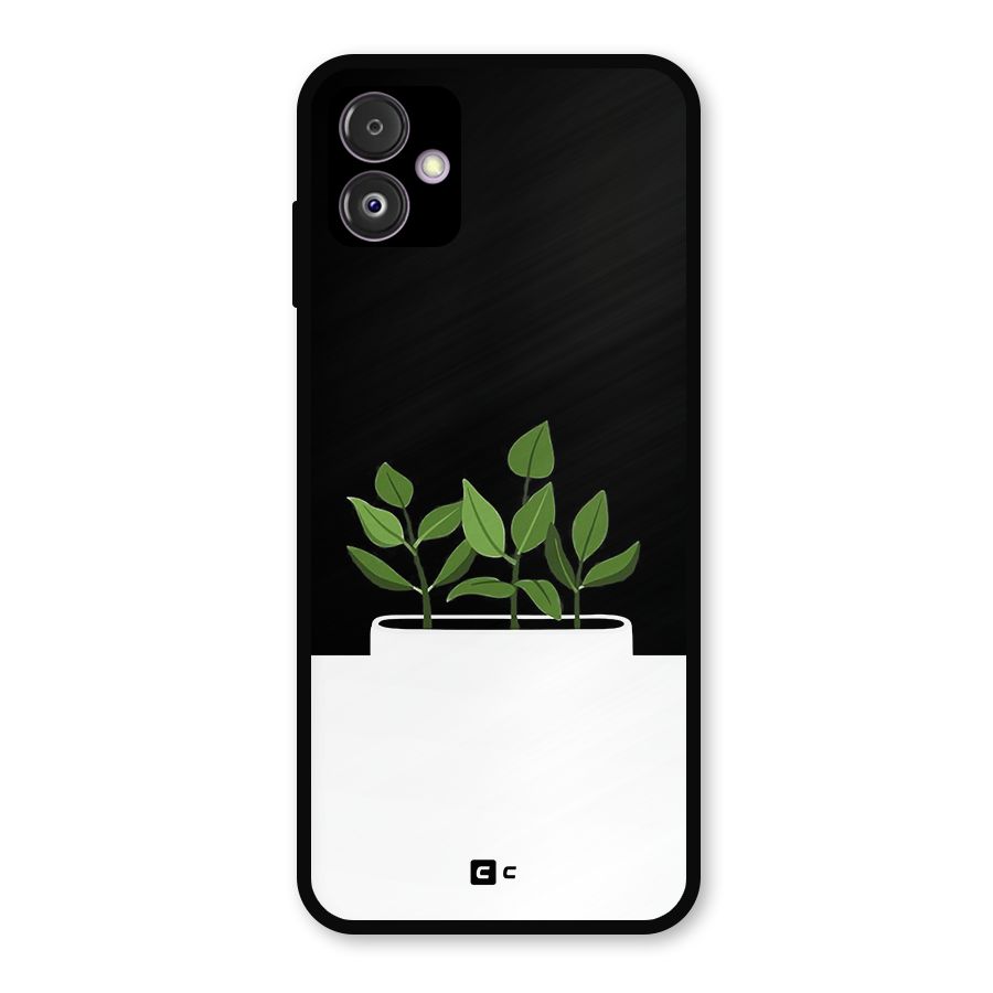 Beautiful Plant Pot Minimalistic Metal Back Case for Galaxy F14