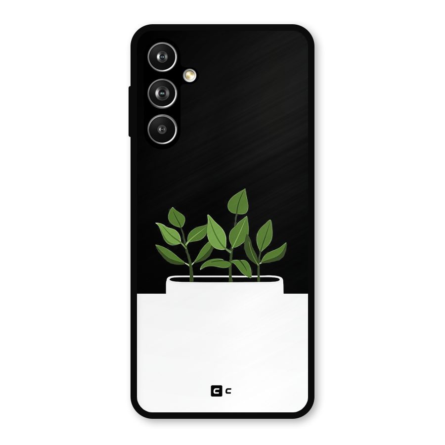 Beautiful Plant Pot Minimalistic Metal Back Case for Galaxy F54
