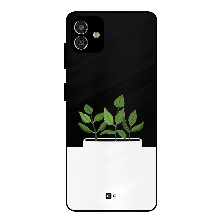 Beautiful Plant Pot Minimalistic Metal Back Case for Galaxy M13 5G