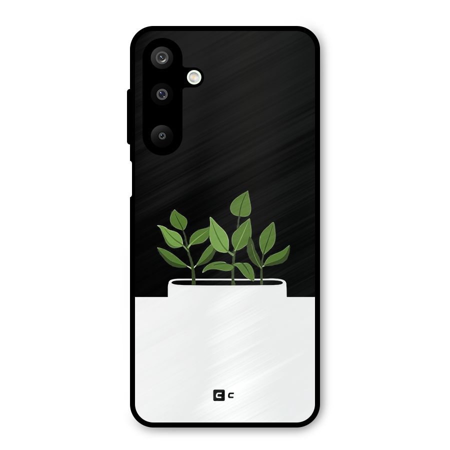 Beautiful Plant Pot Minimalistic Metal Back Case for Galaxy M16