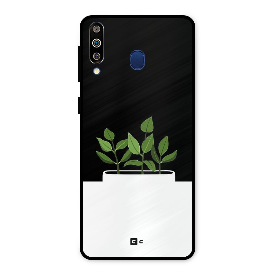 Beautiful Plant Pot Minimalistic Metal Back Case for Galaxy M30