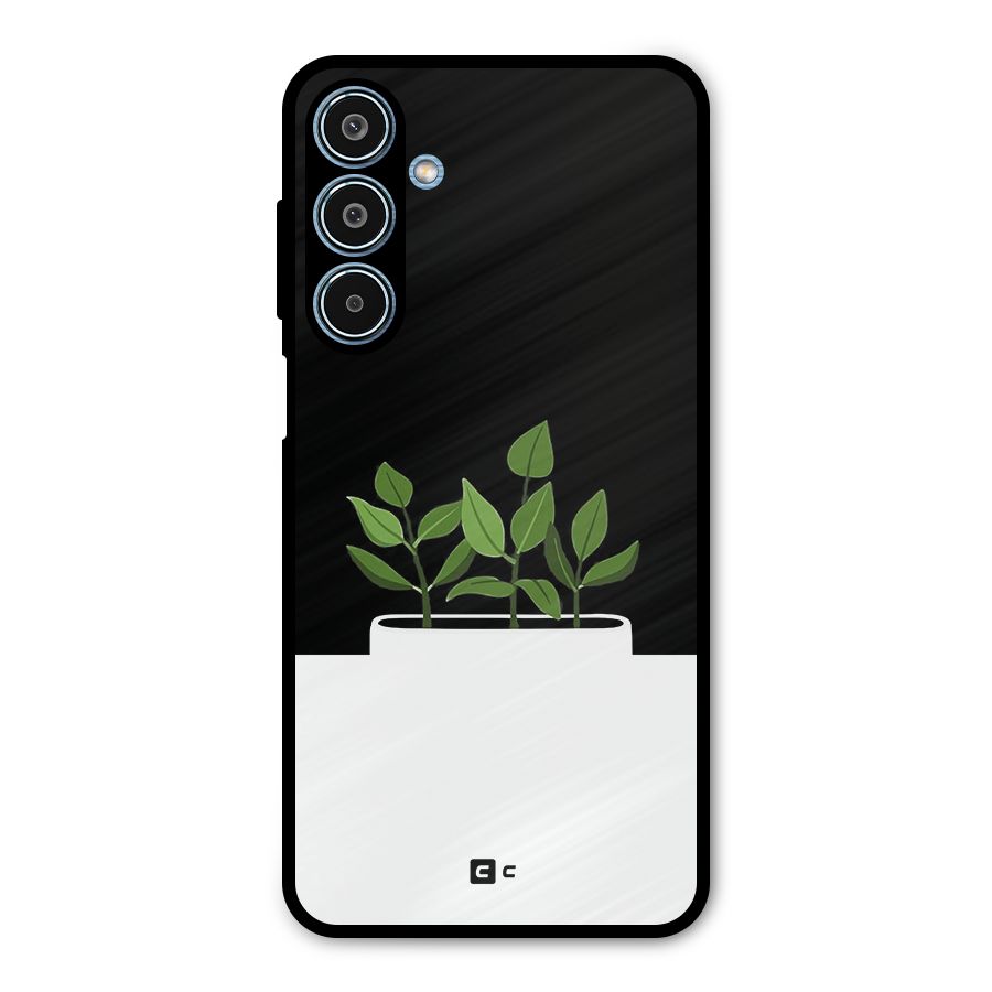 Beautiful Plant Pot Minimalistic Metal Back Case for Galaxy M35