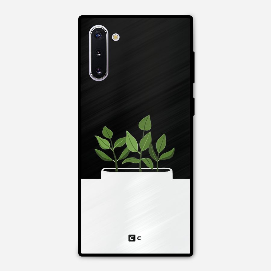 Beautiful Plant Pot Minimalistic Metal Back Case for Galaxy Note 10