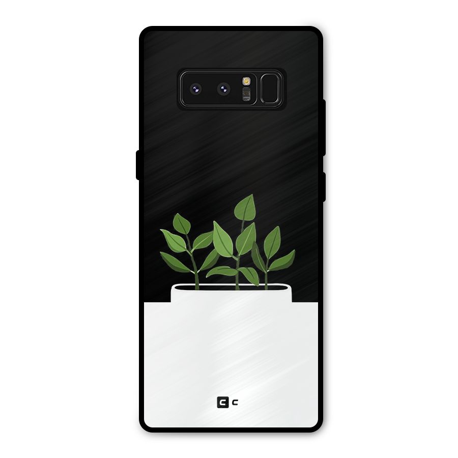 Beautiful Plant Pot Minimalistic Metal Back Case for Galaxy Note 8