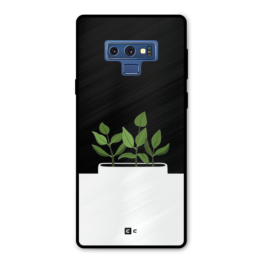 Beautiful Plant Pot Minimalistic Metal Back Case for Galaxy Note 9