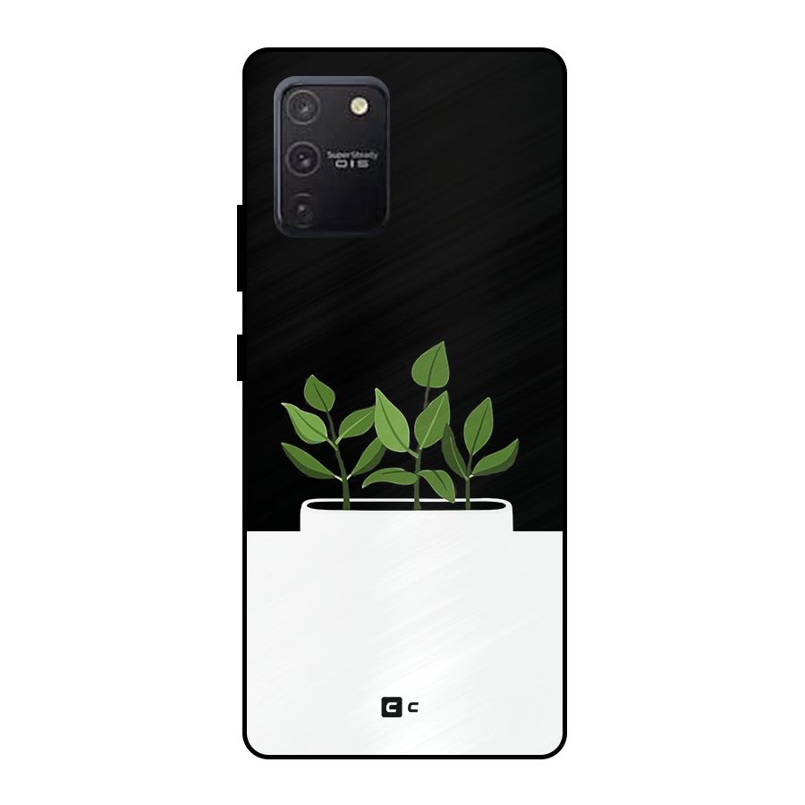 Beautiful Plant Pot Minimalistic Metal Back Case for Galaxy S10 Lite