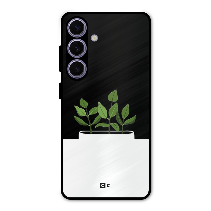Beautiful Plant Pot Minimalistic Metal Back Case for Galaxy S24